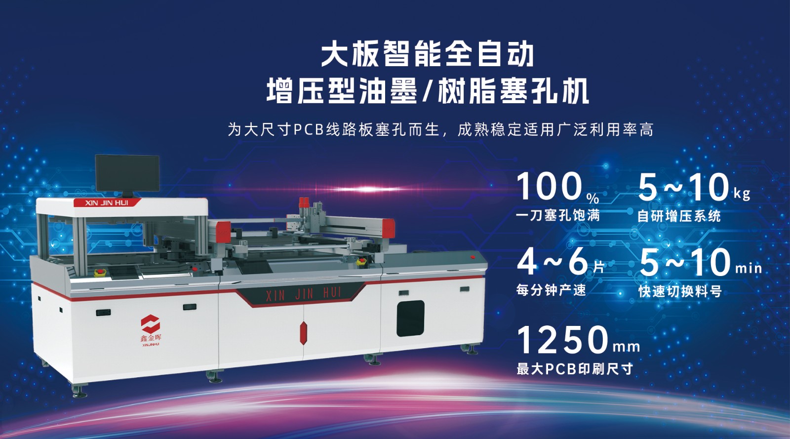 PCB油墨樹脂塞孔機
